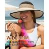 imageWomens Sun Visor Hats Wide Brim Straw Beach Hat UV Protection Ponytail Packable Beach Vacation EssentialsBeige With Black