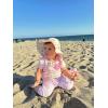 imageFURTALK Baby Girl Wide Brim Sun Hat with UPF 50 Toddler Baby Sun ProtectionBeige Flower
