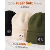 imageFURTALK Baby Toddler Winter Hat 3 Packs Baby Beanie Toddler Beanie Boys Girls Fleece Lined Kids Warm Knit HatsBlackbeigepine Green
