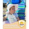 imageFURTALK Baby Sun Hat Toddler Girls Bucket Beach Hat Wide Brim UPF 50 Adjuatable Travel Beach EssentialsWhitepink