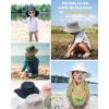 imageFURTALK Baby Toddler Sun Hat Bucket Hat with Neck Flap Wide Brim Hats Beach Vacation EssentialsGrey