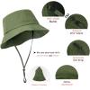 imageFURTALK Kids Bucket Hat Cotton Summer Toddler Sun Hat for Boys Girls Bucket Hat with Strings
