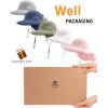 imageFURTALK Toddler Kids Sun Hat UPF 50 Sun Protective Bucket Hat for Baby Summer Beach HatsGreygreen