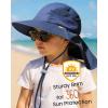 imageFURTALK Toddler Kids Sun Hat UPF 50 Sun Protective Bucket Hat for Baby Summer Beach HatsGreynavy