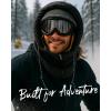 imageFURTALK Unisex Balaclava WindResistant Winter Face Mask Cold Weather Gear Fleece Lined Ski Men Women Warm Cover Scarf HatBlack