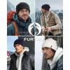 imageFURTALK Winter Beanie Hat Men Women Fleece Lining Winter Hats Windproof Knitted Warm Stretchable Cuffless BeanieKhaki