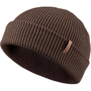 imageFURTALK Fisherman Beanie for Men Women 2 Styles Cuffless or Cuffed Knitted Unisex Winter Hat Outdoor AllDay WarmthCoffee