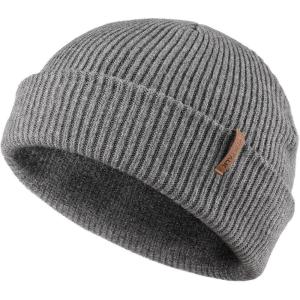 imageFURTALK Fisherman Beanie for Men Women 2 Styles Cuffless or Cuffed Knitted Unisex Winter Hat Outdoor AllDay WarmthDark Grey