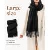 imageFURTALK Scarf for Women Men Soft Warm Cashmere Feel Blanket Scarf Pashmina Shawl Winter Thick Womens ScarvesBlack