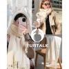 imageFURTALK Scarf for Women Men Soft Warm Cashmere Feel Blanket Scarf Pashmina Shawl Winter Thick Womens ScarvesCream