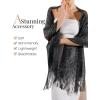 imageFURTALK Shawl Wraps for Women Silver Shawls and Wraps for Evening Dresses Sparkling Wedding Party Shawl GiftBlacksilver