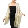 imageFURTALK Shawl Wraps for Women Silver Shawls and Wraps for Evening Dresses Sparkling Wedding Party Shawl GiftGold