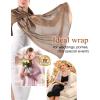 imageFURTALK Shawls and Wraps for Evening Dresses Sparkly Soft Wedding Party Bridesmaid Scarves for WomenBrown