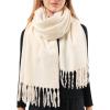 imageFURTALK Scarf for Women Men Soft Warm Cashmere Feel Blanket Scarf Pashmina Shawl Winter Thick Womens ScarvesCream