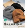 imageFURTALK 3 Pack Beanie for Men Women Unisex Cuffed Thick Knitted Unisex Winter Hat Skull CapBlackgraycamel