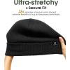 imageFURTALK DoubleLayer Beanie for Men Women Ultra Soft Stretchy Knit Winter Hat Unisex Cold Weather Beanie HatBlack
