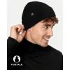 imageFURTALK DoubleLayer Beanie for Men Women Ultra Soft Stretchy Knit Winter Hat Unisex Cold Weather Beanie HatBlack
