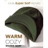 imageFURTALK Mens Beanie with Brim Thick Knitted Acrylic Beanie for Men Women Warm Outdoor Winter HatGreen