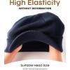 imageFURTALK Mens Beanie with Brim Thick Knitted Acrylic Beanie for Men Women Warm Outdoor Winter HatNavy