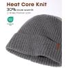 imageFURTALK Satin Lined Knit Beanie for Men Women Winter Hats Silk Lining Slouchy Warm Cuffed CapGray