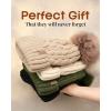 imageFURTALK Satin Lined Winter Hats for Women Men Knit Beanie Hat Warm Pom Pom CapLight Khaki