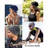 imageFURTALK Slouchy Beanie for Men Women Breathable Cotton Summer Beanie Unisex Running Sleeping Skull Caps Chemo HeadwearBlackdrak Greynavy Blue