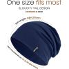 imageFURTALK Slouchy Beanie for Men Women Breathable Cotton Summer Beanie Unisex Running Sleeping Skull Caps Chemo HeadwearBlackdrak Greynavy Blue