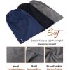 imageFURTALK Slouchy Beanie for Men Women Breathable Cotton Summer Beanie Unisex Running Sleeping Skull Caps Chemo HeadwearBlackdrak Greynavy Blue