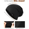 imageFURTALK Slouchy Beanie for Men Women Soft Knit Stretchy Skull Cap Stylish ampamp WarmBlack