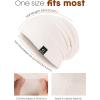 imageFURTALK Slouchy Beanie for Men Women Soft Knit Stretchy Skull Cap Stylish ampamp WarmCream