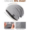 imageFURTALK Slouchy Beanie for Men Women Soft Knit Stretchy Skull Cap Stylish ampamp WarmLight Grey