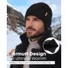 imageFURTALK Winter Beanie Hats with Earflap for Men Warm Fleece Line Knitted Outdoor CapsBlack