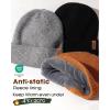 imageFURTALK Winter Hats for Men Women Fleece Lined Beanie Warm Knitted Outdoor Skull Cap 2 pcsBlackbrown