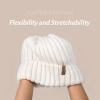 imageFURTALK Winter Hats for Women Fleece Lined Beanie Knit Chunky Womens Snow CapWhite