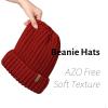 imageFURTALK Winter Hats for Women Fleece Lined Beanie Knit Chunky Womens Snow CapWine Red