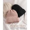 imageFURTALK Winter Hats for Women Knitted Beanie Fashinable Winter Skull CapsBlackbeigepink