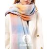 imageFURTALK Winter Plaid Scarf for Women Oversized Chunky Thick Blanket Scarves Warm Colorful Long WrapPinkgrey