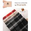 imageFURTALK Winter Scarf for Men Long Soft Warm Scarves Plaid Tassel Scarf for MenBlackgrey