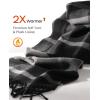 imageFURTALK Winter Scarf for Men Long Soft Warm Scarves Plaid Tassel Scarf for MenBlackgrey