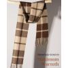 imageFURTALK Winter Scarf for Men Long Soft Warm Scarves Plaid Tassel Scarf for MenBrownbeige