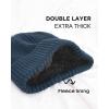 imageFURTALK Winter Warm Knit Beanie Hat Long Scarf Touchscreen Gloves Set Fleece Lined Skull Cap for Men WomenNavy Blue