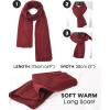 imageFURTALK Winter Warm Knit Beanie Hat Long Scarf Touchscreen Gloves Set Fleece Lined Skull Cap for Men WomenWine Red
