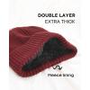 imageFURTALK Winter Warm Knit Beanie Hat Long Scarf Touchscreen Gloves Set Fleece Lined Skull Cap for Men WomenWine Red