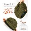 imageFURTALK Womes Slouchy Winter Beanie Knit Hat Satin Lined 3 Pack Thick Warm Fashionable Skull CapBlackgreenbeige