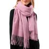 imageFURTALK Plaid Winter Scarf for Women Soft Cashmere Feel Shawls Wraps Warm Womens Large Chunky ScarvesPink