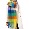imageFURTALK Winter Plaid Scarf for Women Oversized Chunky Thick Blanket Scarves Warm Colorful Long WrapGreenblue