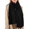 imageFURTALK Winter Scarf for Women Soft Cashmere Feel Shawls and Wraps Warm Long Blanket ScarfBlack