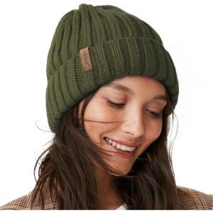 imageFURTALK Winter Hats for Women Fleece Lined Beanie Knit Chunky Womens Snow CapGreen