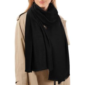 imageFURTALK Winter Scarf for Women Soft Cashmere Feel Shawls and Wraps Warm Long Blanket ScarfBlack