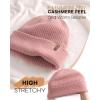 imageFURTALK Womens Winter Hat Scarf Gloves Set Knitted Thick Beanie Touchscreen Gloves Neck Warmer for Men WomenPink